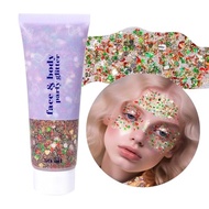 DAGEDA Body Glitter Gel, Face Glitters Body Gel Sequins Shimmer Liquid Eyeshadow, Chunky Glitter for