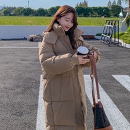 Jacket thick puffer, cotton coat for women, Korean style, medium length winter coat, new cotton coat