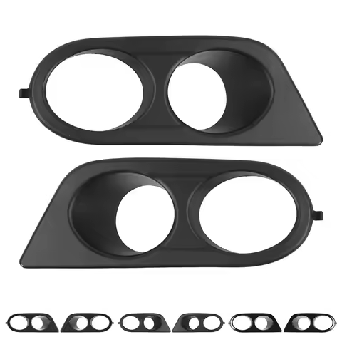 Cover BMW E46 2pcs Front Bumper Foglight Cover Dual Holes Car Accessory for BMW E46 M3 2001‑2006 Bum