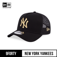 New Era 9FORTY A-Frame Trucker New York Yankees Gold Black Snapback Cap