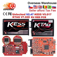 Online EU Red KESS V2 5.017 master No Token k-tag ecu programmer V7.020 OBD2 ecu chip tuning Manager