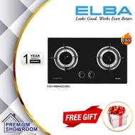 ELBA EGH-M8442G(BK) 4.8kW 2 Burner Built In Glass Hob / Gas Stoves / Glass Stove / 8442 BLACK (Free Gift)