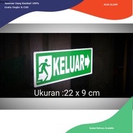 Direction out instruction sticker Evacuation direction out sticker Sign