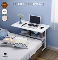 Home Adjustable Computer Table | Laptop Table Side Table With Wheels (L60cm / L80cm)