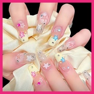 Thai Shop False Nails DD920 Fashion French Style Flash Drill