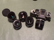 Mint Nikon F3/T F3 F3HP 菲林相機 及Nikon 鏡頭 nikkor fish eye 16mm 28mm 50mm 55mm 105mm 300mm AIS AI-S AF-S