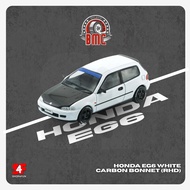BM CREATIONS 1/64 Honda EG6 White Carbon Bonnet (RHD)