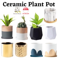 Plant Pot Ceramic Plant Pot Large Pots Planters Gardening Indoor Outdoor Pot With Tray Cement Ceramic Gold Pot