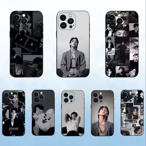 Kpop J-JungkookS Phone Case For iPhone 16,15,14,13,12,11 Plus,Pro Max,XS,X,XR,SE,Mini,8,7,Soft Silic