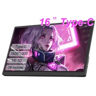 LANLIPU 16 Inch Portable Monitor 1920x1200 FHD Ultra-Thin External Display Screen with Stand for Pho