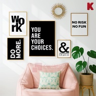 Kreasidekor Frame Poster Frame Motivational Quotes Aesthetic Wall Decoration Bedroom