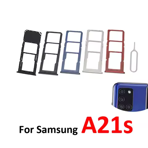 For Samsung Galaxy A21s A217F A217M A217N A217 Phone New SIM Tray Housing Micro SD Chip Card Slot Dr