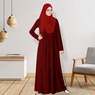 Abaya Muslimah Fashion Jubah Elegant Plain Dress Simple Loose Maxi Dresses Starletz - Ankara