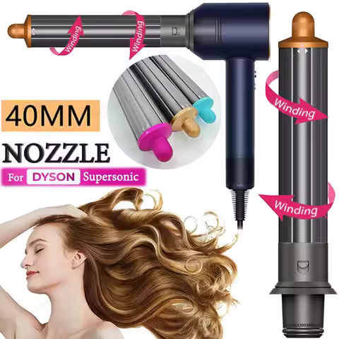 40MM Curling Attachment For Dyson Supersonic Nural HD16 HD15 Hair Dryer Nozzle Automatic Curling Bar