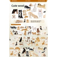 Jianwu 50mm * 500cm Kawaii chó cưng cảnh quan Vật liệu cắt dán scrapbooking băng dính Pet sáng tạo d