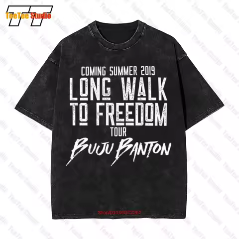 Buju Banton Dj Reggae Long Walk To Freedom Tour 01 Vintage Oversized T-Shirt ZIRV