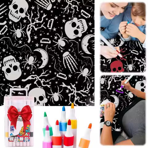 DIY Coloring Blanket with Markers Color Your Own Blankets Multi-Purpose Creative Drawing Art Project