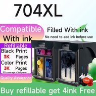 Compatible HP 704 ink cartridge HP 704XL black HP704XL refillable ink cartridge Compatible for HP 20
