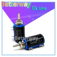2PCS WXD3-13-2W 10K ohm WXD3-13 2W Rotary side Rotary Multiturn Wirewound Potentiometer Betterway