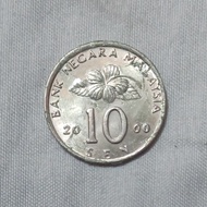 Uang Koin 10 Sen Malaysia Congklak 2000