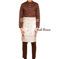 Hot item 2026 Baju melayu dewasa kain preal skin soft modan slim fitt size:XS-XXL