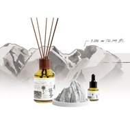 【hoi!LAB】台灣百岳組合-造型擴香石(灰)*1+水氧機精油15ML*1+精油擴香180ML*1(超值組)/ 雪山冬青