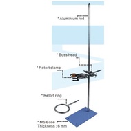 Retort Stand (Rod, Base, Boss Head & Clamp)