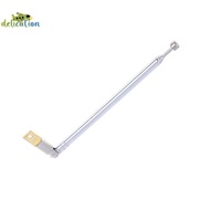 [DelicationS] 1Pc 37cm 5 Section Telescopic Stainless Steel AM FM Radio Universal Antenna