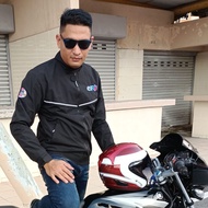 JACKET RIDE ELF HITAM 1:1 LIKE NEW.