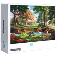 Ready Stock Winnie the Pooh Disney Jigsaw Puzzles 300/500/1000 Pcs Jigsaw Puzzle Adult Puzzle Creative Gift Super Difficult Small Puzzle Educational Puzzle