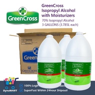 [3 GALLONS WHOLESALE} GreenCross 70% Isopropyl Alcohol with Moisturizers 1 Gallon (3.785 L) Green Cross Alcohol DynaMart Official Store Free Shipping
