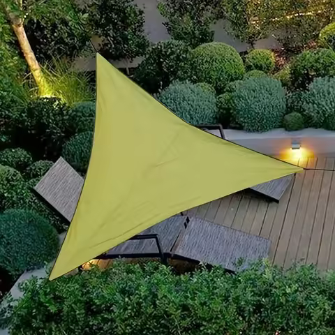 3x3x3M Folding Waterproof Triangle Sun Shade Sail Canopy For Outdoor Activities Backyard Awning Camp