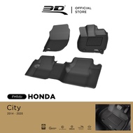 3D Mats พรมปูพื้นรถยนต์ HONDA CITY 4 2014 - 2019 พรมกันลื่น พรมกันนํ้า พรมรถยนต์