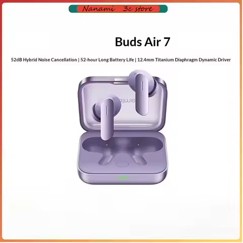 Original realme Buds Air 7 52dB Active Noise Cancelling True Wireless Earphone 52Hour Battery Blueto