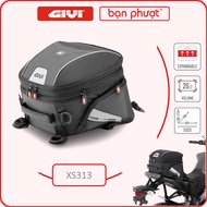 Givi XS313 Rear Saddle Bag - Motorcycle Rear Bag XS313 - Givi 20 LTR Expandable Seat Bag XS313- Traveling