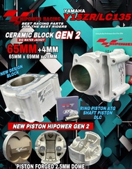 LC135 / Y15 HI POWER HIPOWER RACING CERAMIC BLOCK KIT & FORGED PISTON 57mm 60mm 63mm 65mm GEN2&3 ( +