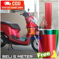 STICKER SKOTLET MOTOR MOBIL MERAH CHROME DOFF / SKOTLET MERAH CHROME / SKOTLET MERAH