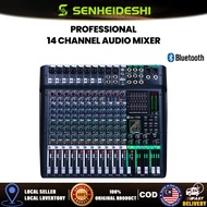 14-Channel 99DSP Professional Audio mixer four-group Bluetooth reverb console 7-segment balanced+48V