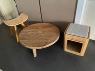 日式實木傢俬 實木枱連兩張木椅貓窩合一 蝸居合用 實用二合一傢俬 寵物籠 日本豪華 特別設計 有貓窿 實用方便慳位 貓籠 豪華 適合多隻貓貓用 貓別墅 貓木櫃 貓籠 貓窩 貓箱 太空艙 寵物籠 貓傢俬