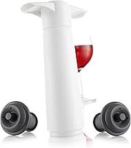 Vacu Vin The Original Wine Saver with 2 Vacuum Stoppers – White