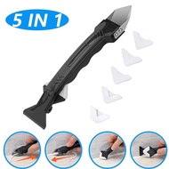 GI8 E-tools Silicone Glue Cleaner Sealant Tool Scraper 5in1 Wl106 Black Or-i