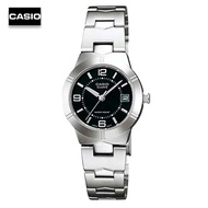 Velashop Casio นาฬิกาข้อมือผู้หญิง สายสแตนเลส รุ่น LTP-1241D-1ADF LTP-1241D-1A LTP-1241D- Silver/Black