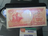 Uang Kertas 100 Rupiah Perahu Layar Tahun 1991 Benang Nyala