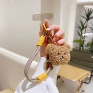 Raimondo Korean Cute Cartoon 3D Plush Fuzzy Bears LOTSO hp Clip Cross-body Lanyard Strap Phone Brace