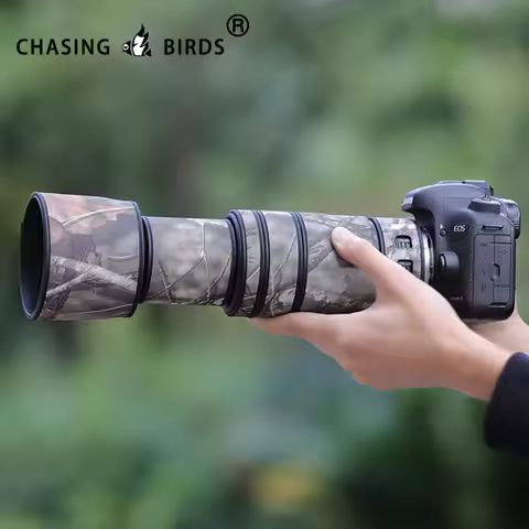 CHASING BIRDS camouflage lens coat for CANON RF 100 400mm F5.6-8 IS USM waterproof and rainproof ela
