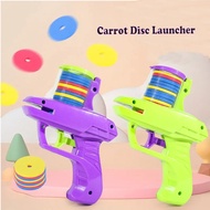 BL Carrot Gun Flying Disc Launcher Soft EVA Disc Launcher Disc Gun Outdoor Shooter Gun Toys