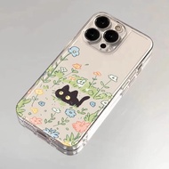 Flower Cat Case for Samsung S21FE S22 S23Plus S24 S25Ultra A35 A71 Shockproof Casing Soft Cover
