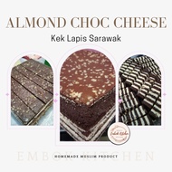 Kek Lapis Almond Choc Cheese (SaizLoaf)|EMBOK KITCHEN | Kek Lapis Sarawak Keluaran Muslim