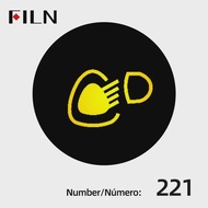 FILN Symbol Led 12V 24V Dash Pilot Light Metal Indicator With Wire 8/10/12/14/16mm For Car Dashboard