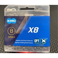 [Painting] KMC X8 Chain 116 Mesh 8 Speed Chain with Quick Buckle 8 Speed Flywheel Suitable for 24/16